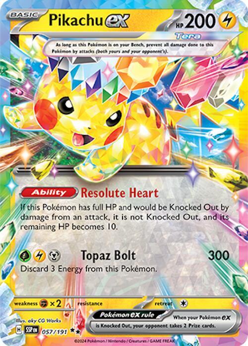 Pikachu ex 057/191 card