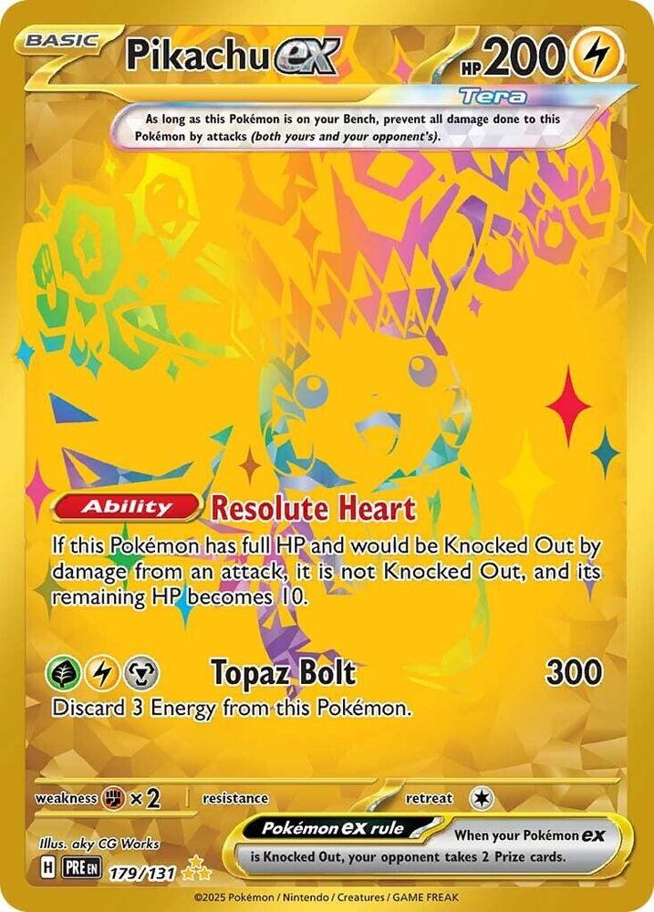Pikachu ex 179/131 card