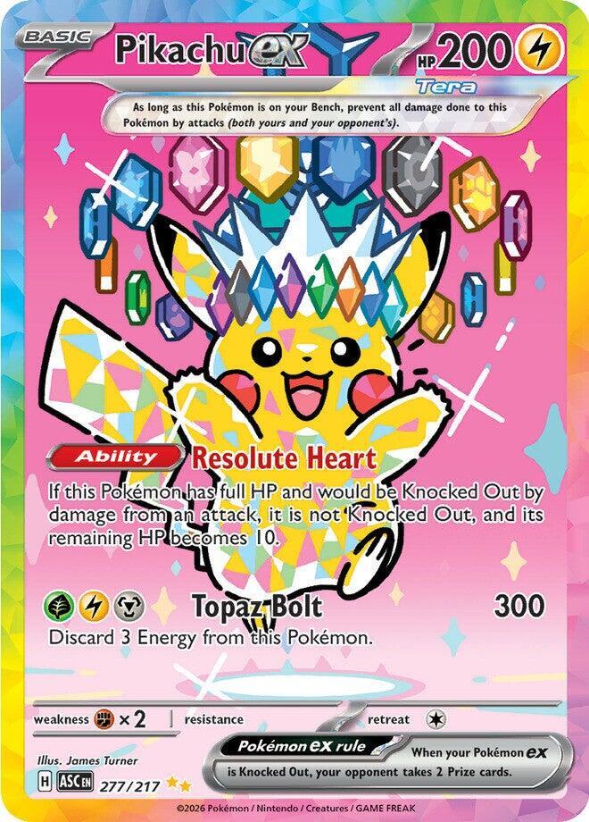 Pikachu ex 277 217 carta