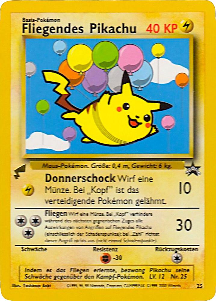 Pikachu Flying 25 card