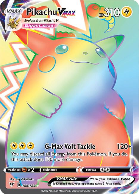 Pikachu VMAX 188/185 card