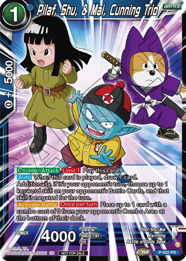 Pilaf Shu and Mai Cunning Trio Zenkai Series Tournament Pack Vol4 P-502