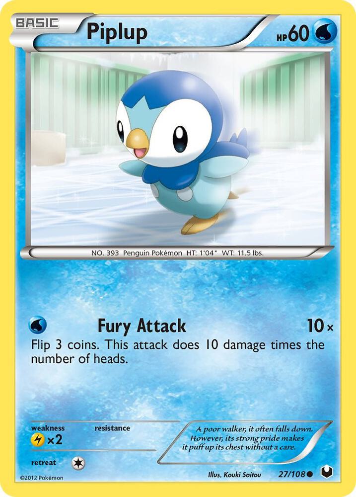 Piplup 27/108 carta