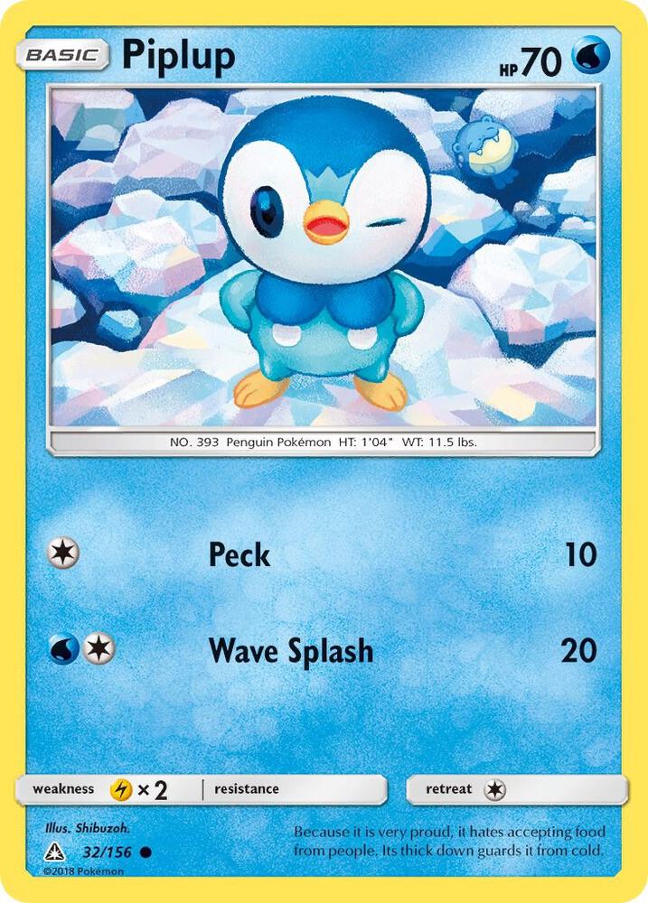 Piplup 32 32/156 card