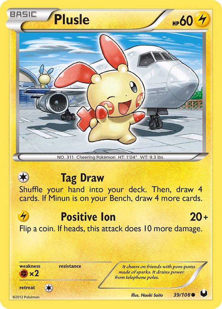 Plusle 39/108 card