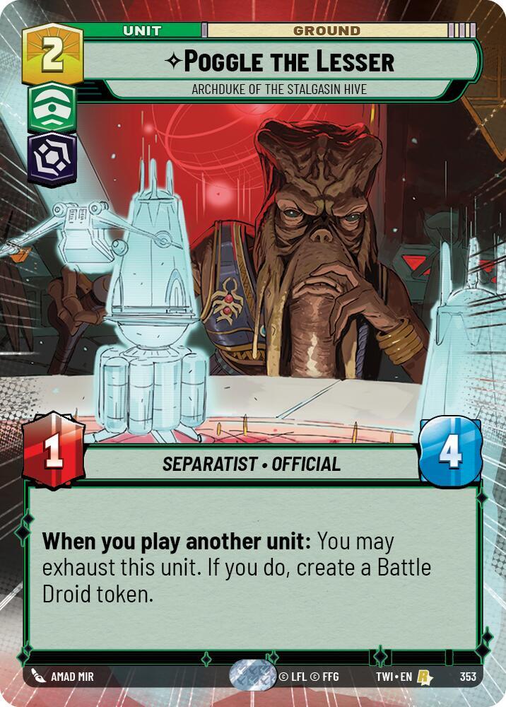Poggle the Lesser Archduke of the Stalgasin Hive Hyperspace 353 card