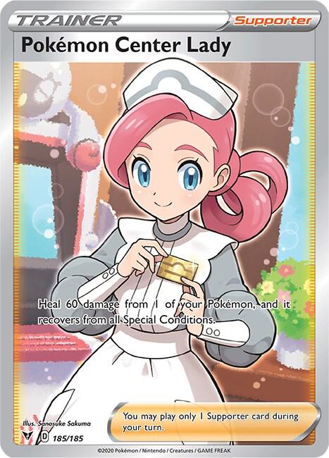 Pokemon Center Lady Full Art 185/185