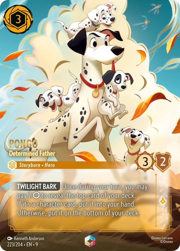 Pongo Determined Father Enchanted 223/204 card