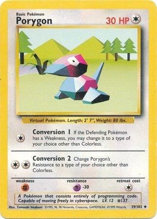 Porygon 039/102 card