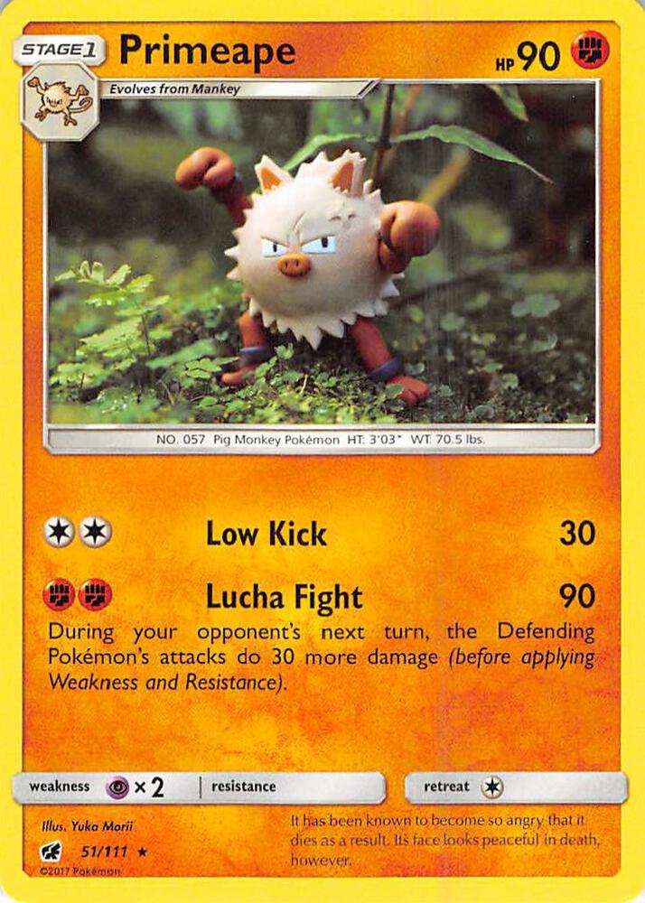 Primeape 51/111 card
