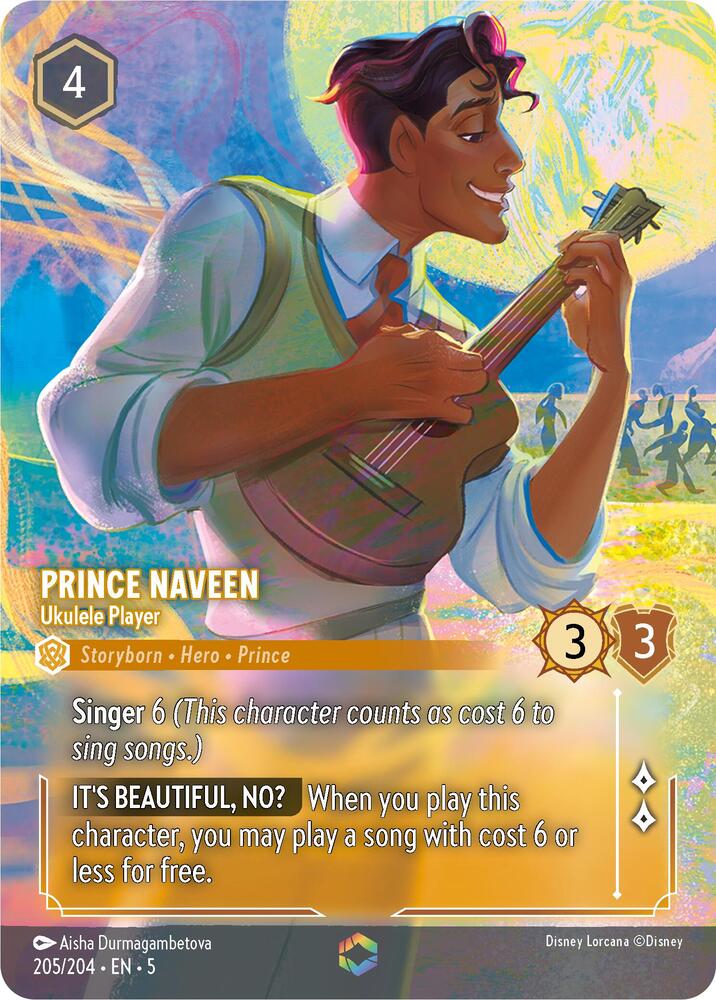 Prince Naveen Ukulele Player Enchanted 205/204 carta