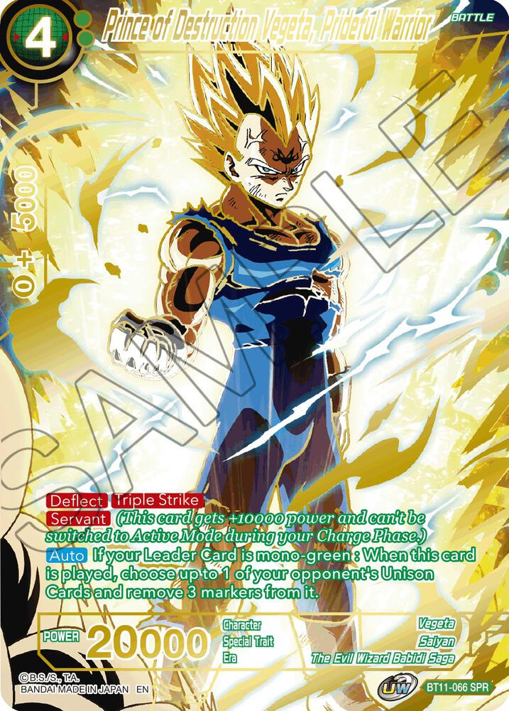 Prince of Destruction Vegeta Prideful Warrior BT11-066