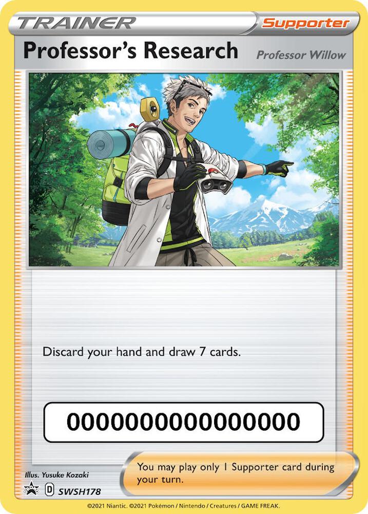Professor's Research [Professor Willow] SWSH178 (with Pokemon Go Code) 199/165 card