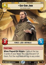 Qui Gon Jinn Influencing Chance Hyperspace 501 card
