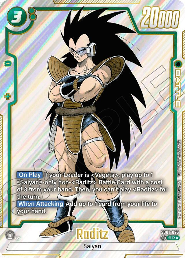 Raditz SB01 026 Alternate Art card