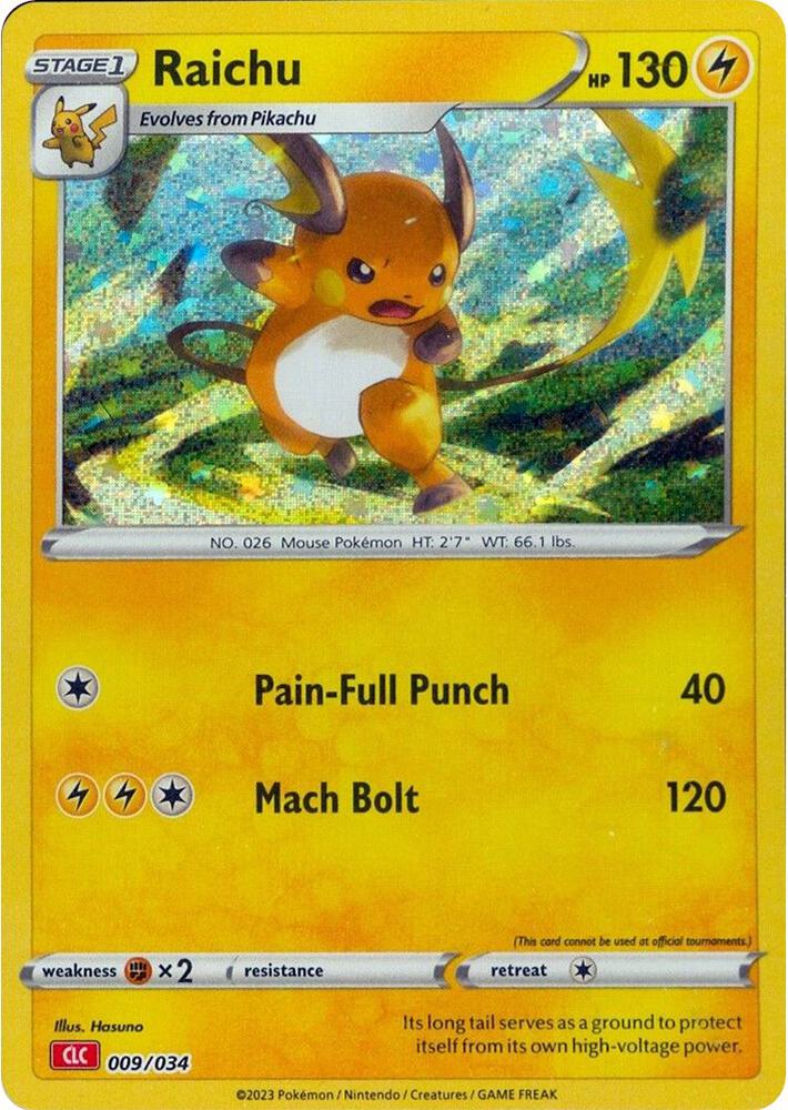 Raichu 009/034 card