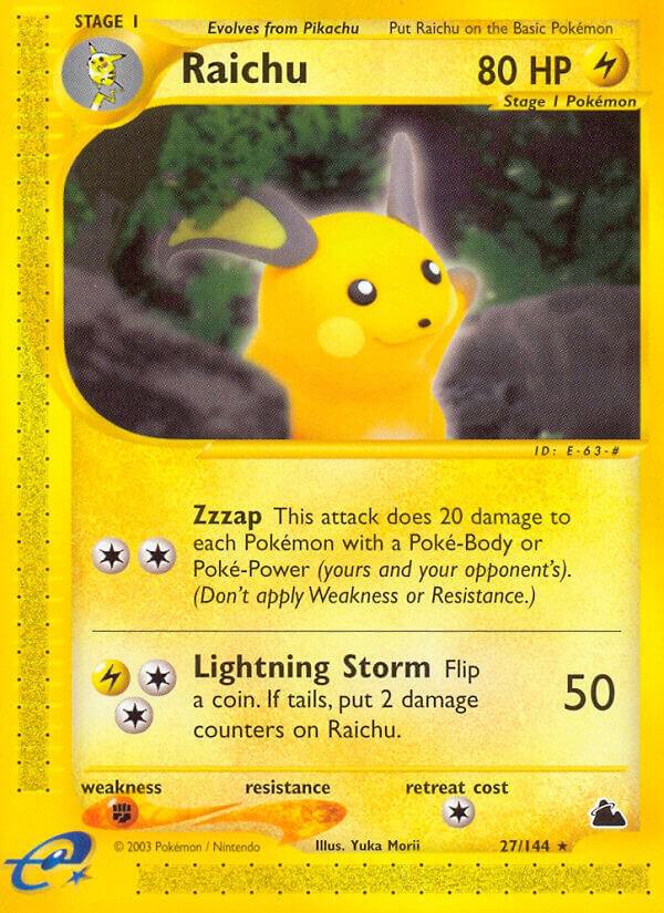 Raichu 27 027/144 card