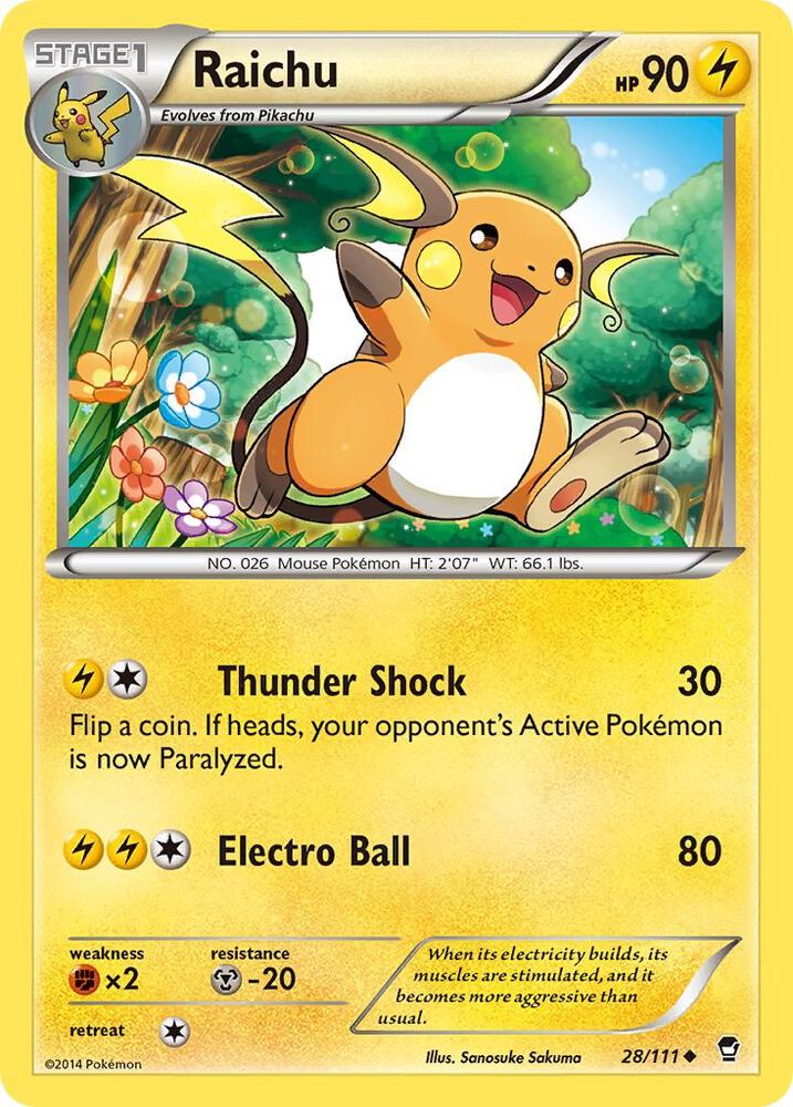 Raichu 28/111 card