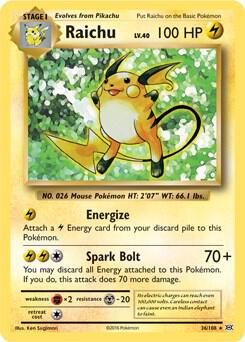 Raichu 36 108 XY Evolutions 036/108
