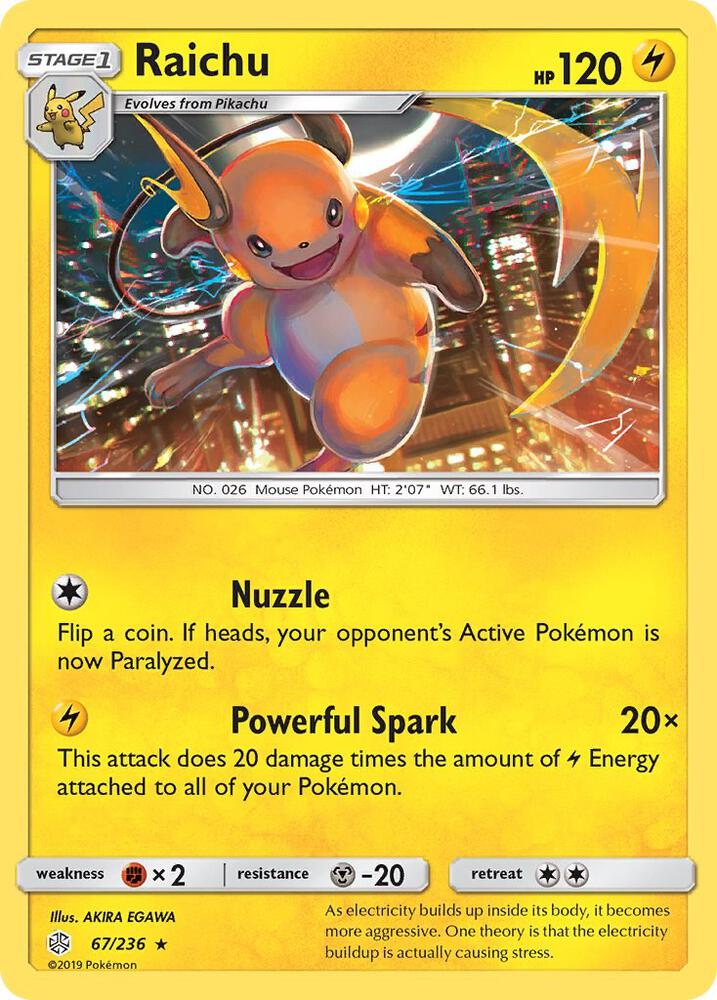 Raichu 67/236 carta