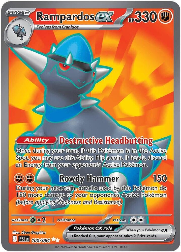 Rampardos ex 100/084 card