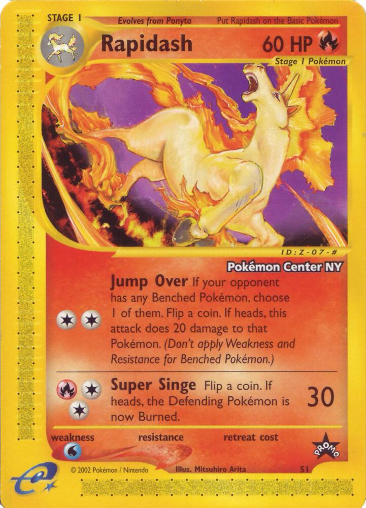 Rapidash Pokemon Center NY 51/53 card