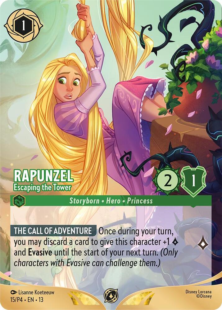 Rapunzel Escaping the Tower Store Championship Participant 15 card