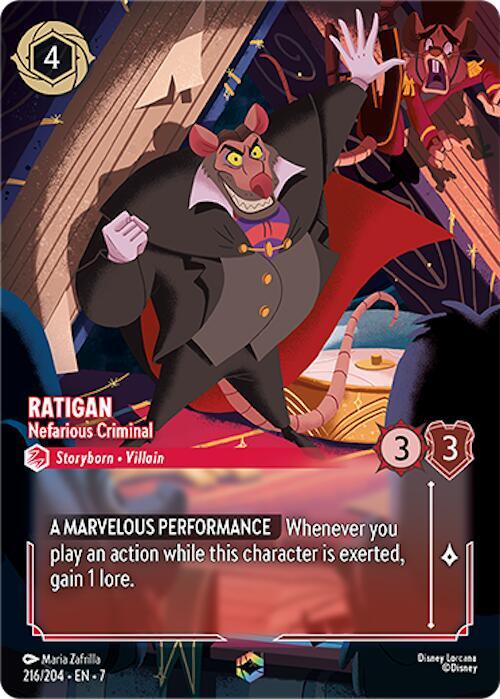 Ratigan Nefarious Criminal Enchanted 216/204 carta
