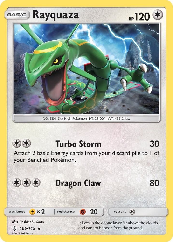 Rayquaza 106/145 carta