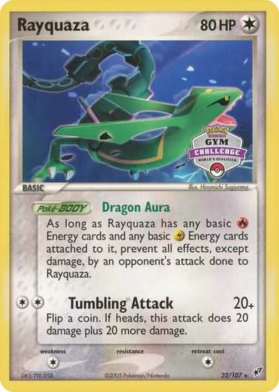 Rayquaza 22 107 2004 2005 Gym Challenge 022/107 card
