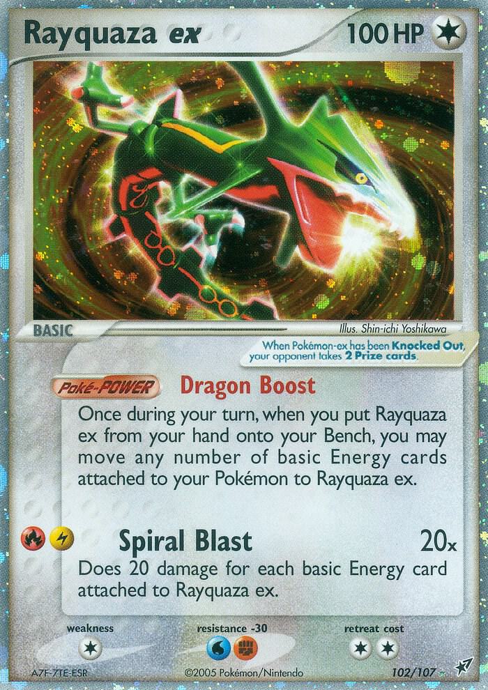 Rayquaza EX 102/107 card