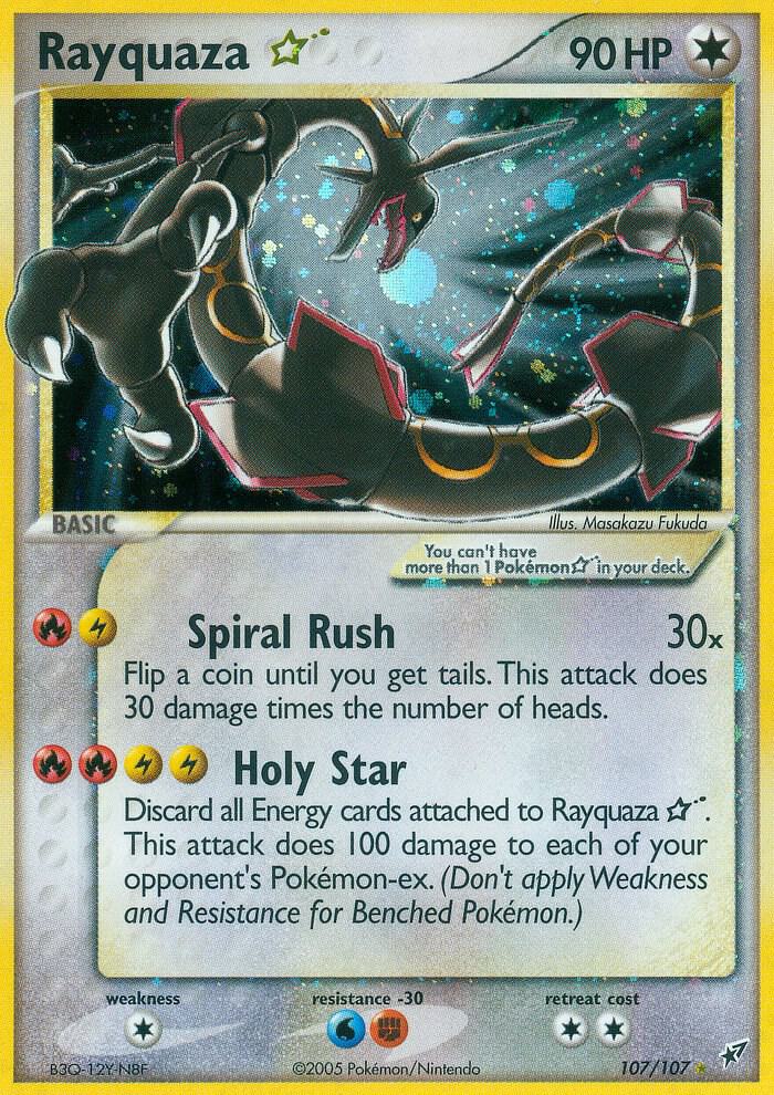 Rayquaza Gold Star 107/107