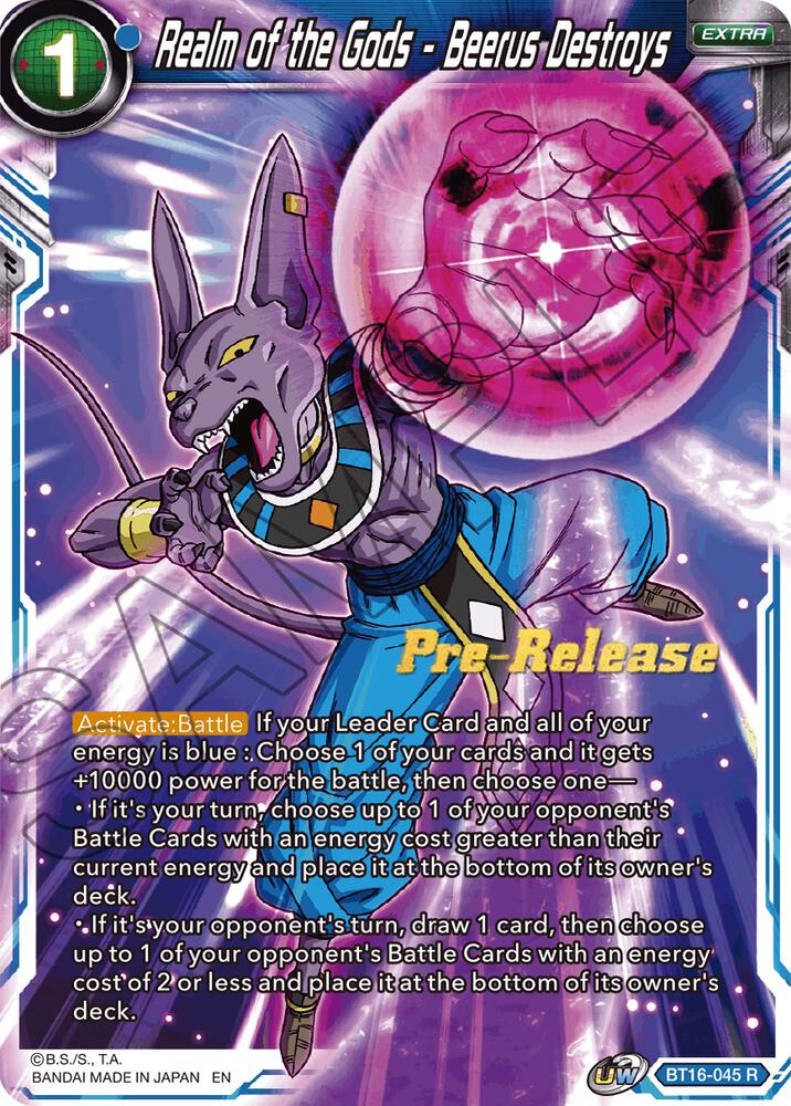 Realm of the Gods Beerus Destroys BT16-045 card