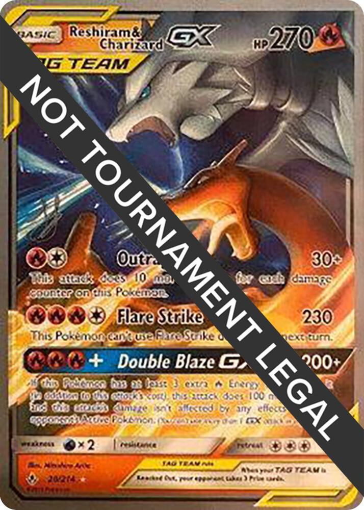 Reshiram and Charizard GX 2019 Henry Brand 20/214 card