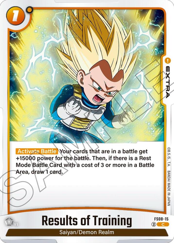 Results of Training FS08-15 card