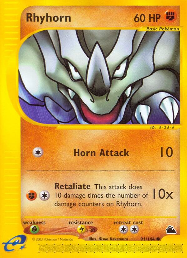 Rhyhorn 091/144 card