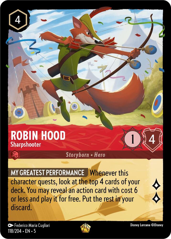 Robin Hood Sharpshooter 118/204 card
