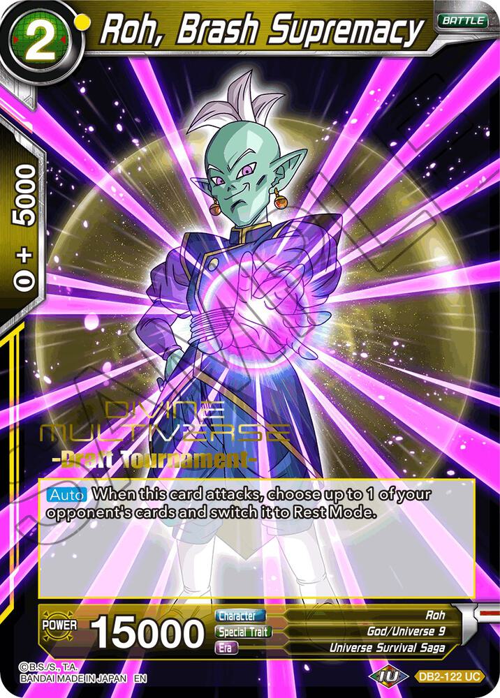 Roh Brash Supremacy Divine Multiverse Draft Tournament DB2-122 card