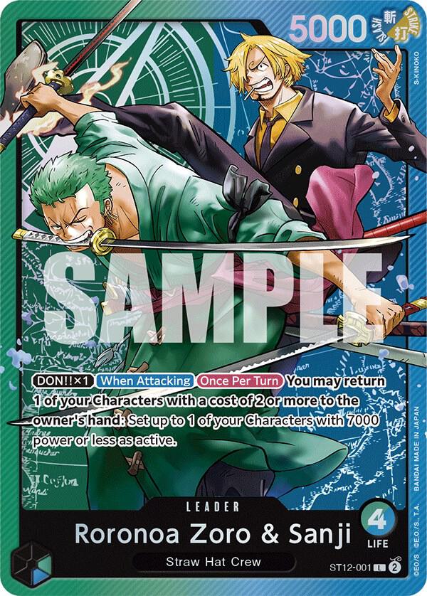 Roronoa Zoro and Sanji ST12-001