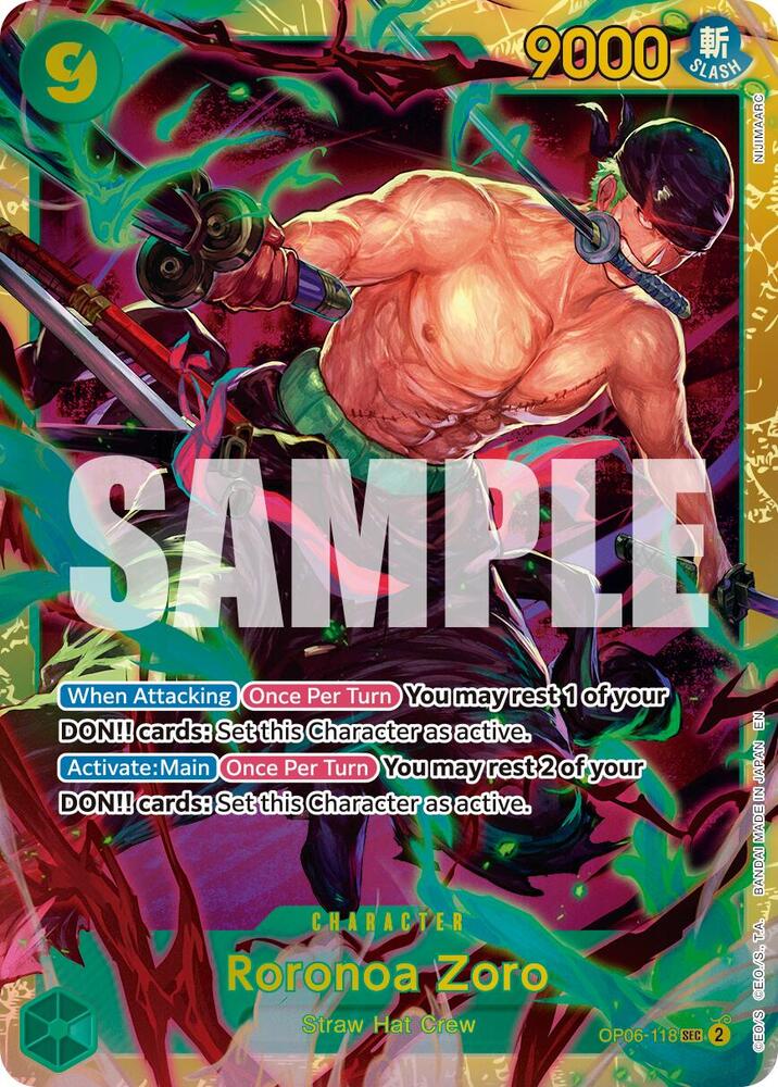 Roronoa Zoro OP06 118 Reprint card