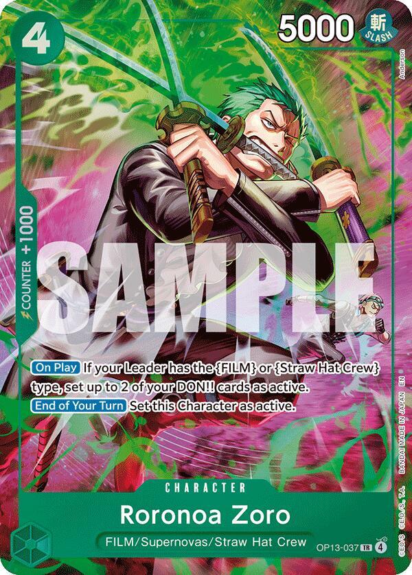 Roronoa Zoro OP13 037 carta