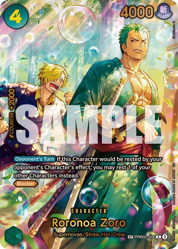 Roronoa Zoro PRB02 006 SP carta