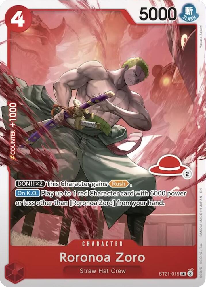 Roronoa Zoro ST21 015 Luffy Deck carta