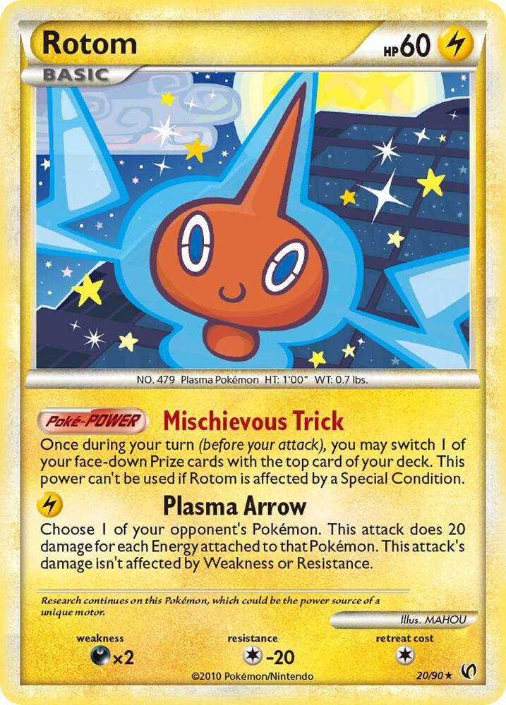Rotom 20/90 card