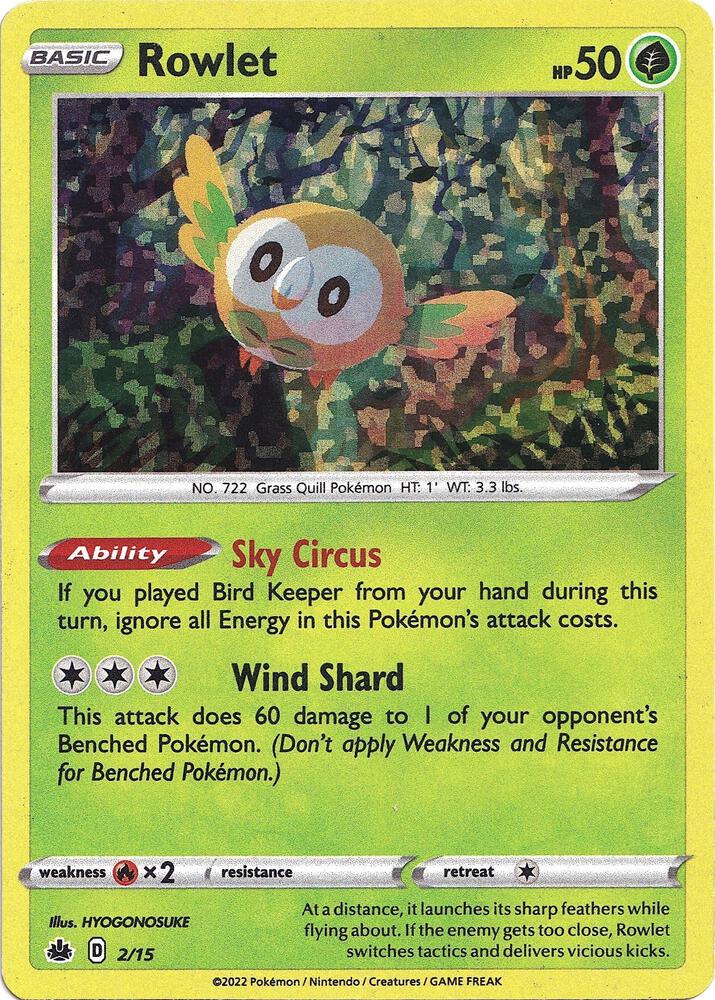 Rowlet 2 15 002/015