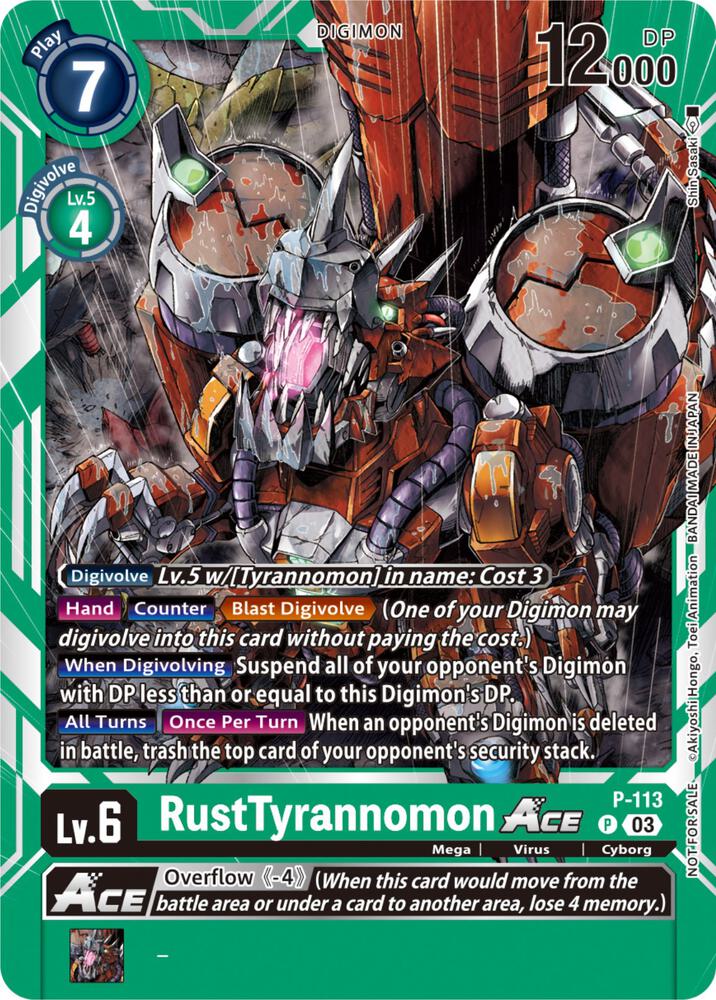 RustTyrannomon ACE P 113 3rd Anniversary Survey Pack P-113 P card