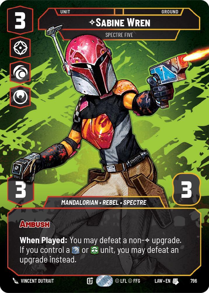 Sabine Wren Spectre Five Prestige 796 card