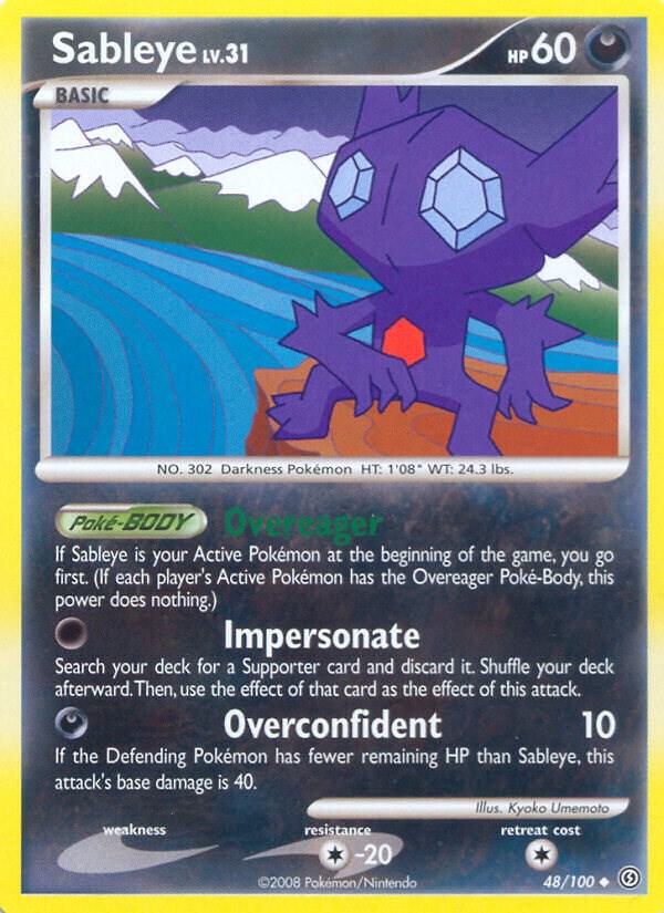 Sableye 48/100 card