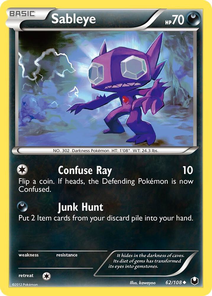 Sableye 62/108 card