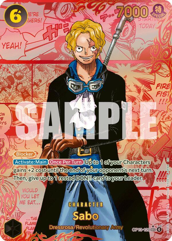 Sabo 120 Red Super Alternate Art OP13-120 card